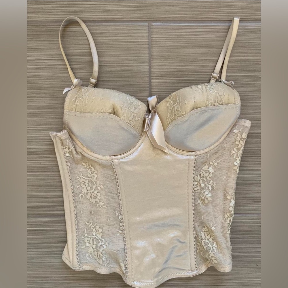 gorgeous golden champagne corset top!